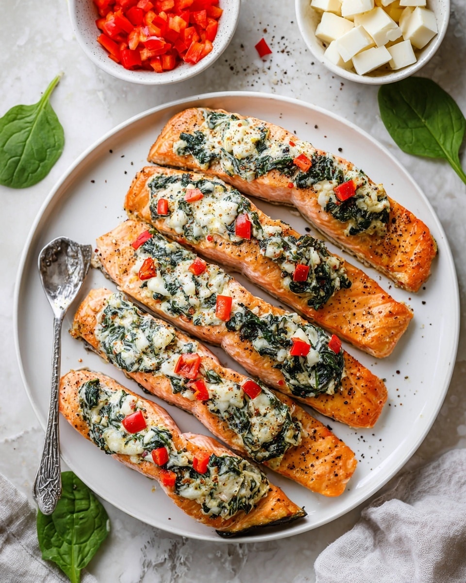Stuffed Salmon With Spinach & Feta Recipe
