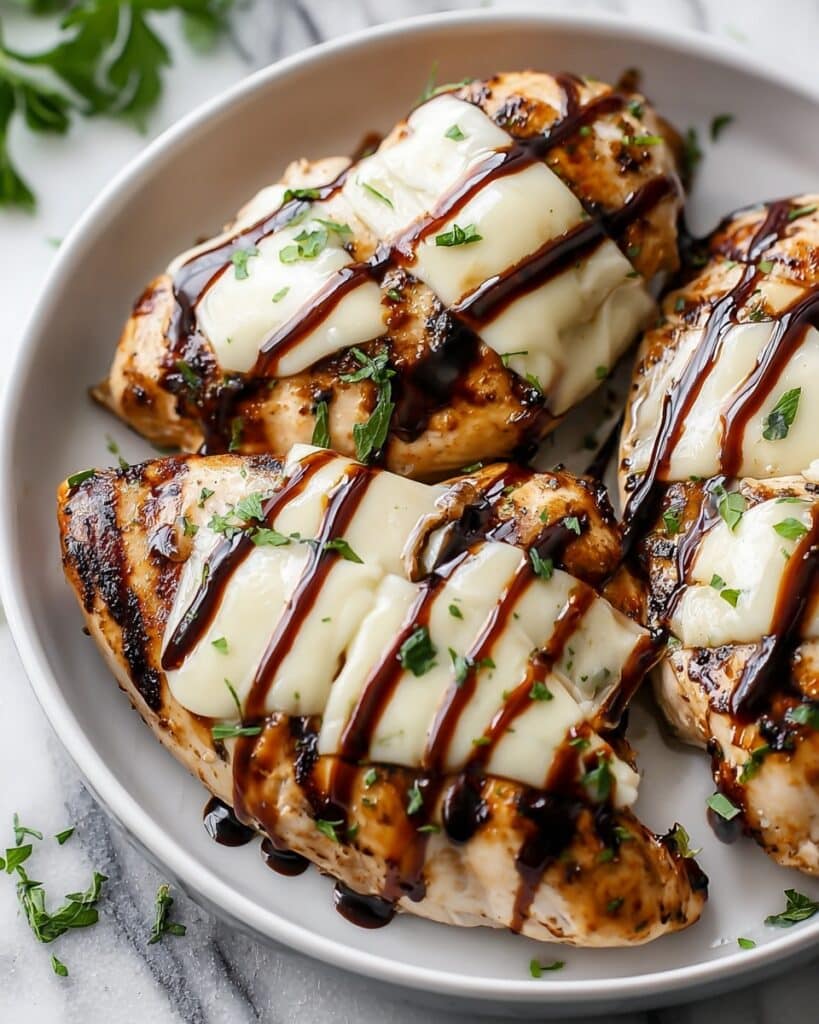 Balsamic Baked Chicken Breast with Mozzarella Cheese Recipe