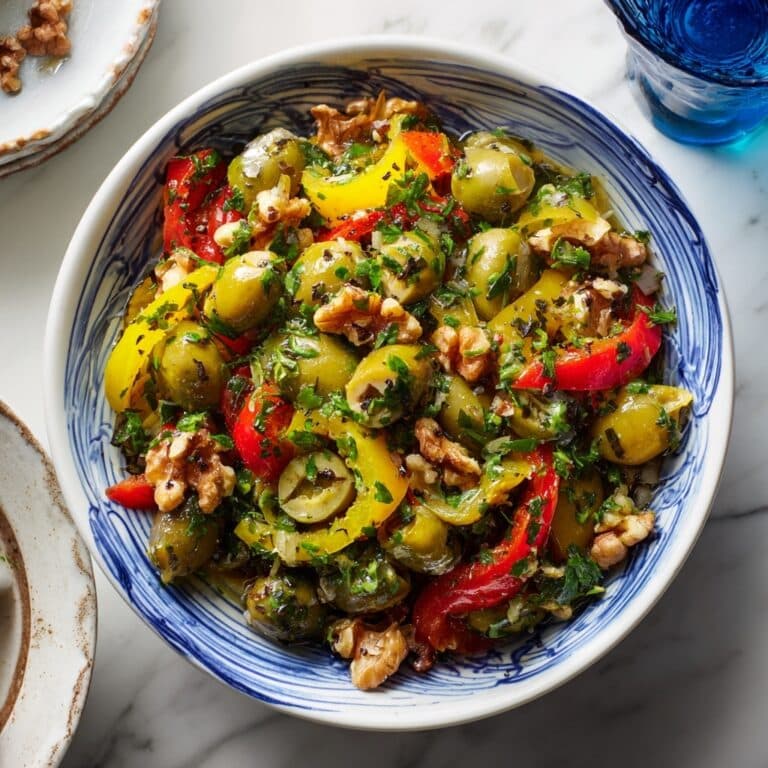 Olive Salad with Lemon-Pomegranate Dressing Recipe