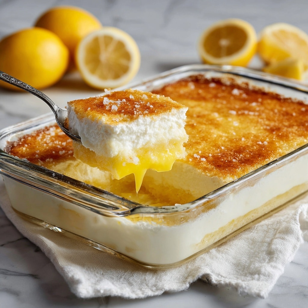 A white bowl filled with a lemon cobbler that has several layers: a crumbly, light golden brown crust on the bottom and partly on top, soft pale yellow cake layers with a moist texture mixed with glossy, bright yellow lemon filling throughout. On the side inside the bowl, there is a thin wedge of fresh lemon showing its vibrant yellow flesh and rind. The bowl sits on a white marbled surface with a slight texture. Photo taken with an iphone --ar 4:5 --v 7