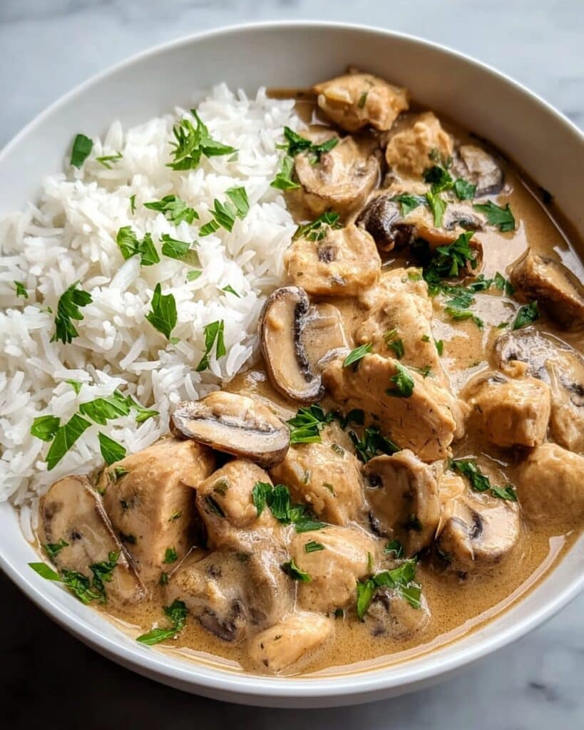 Creamy Chicken Mushroom Stroganoff Recipe