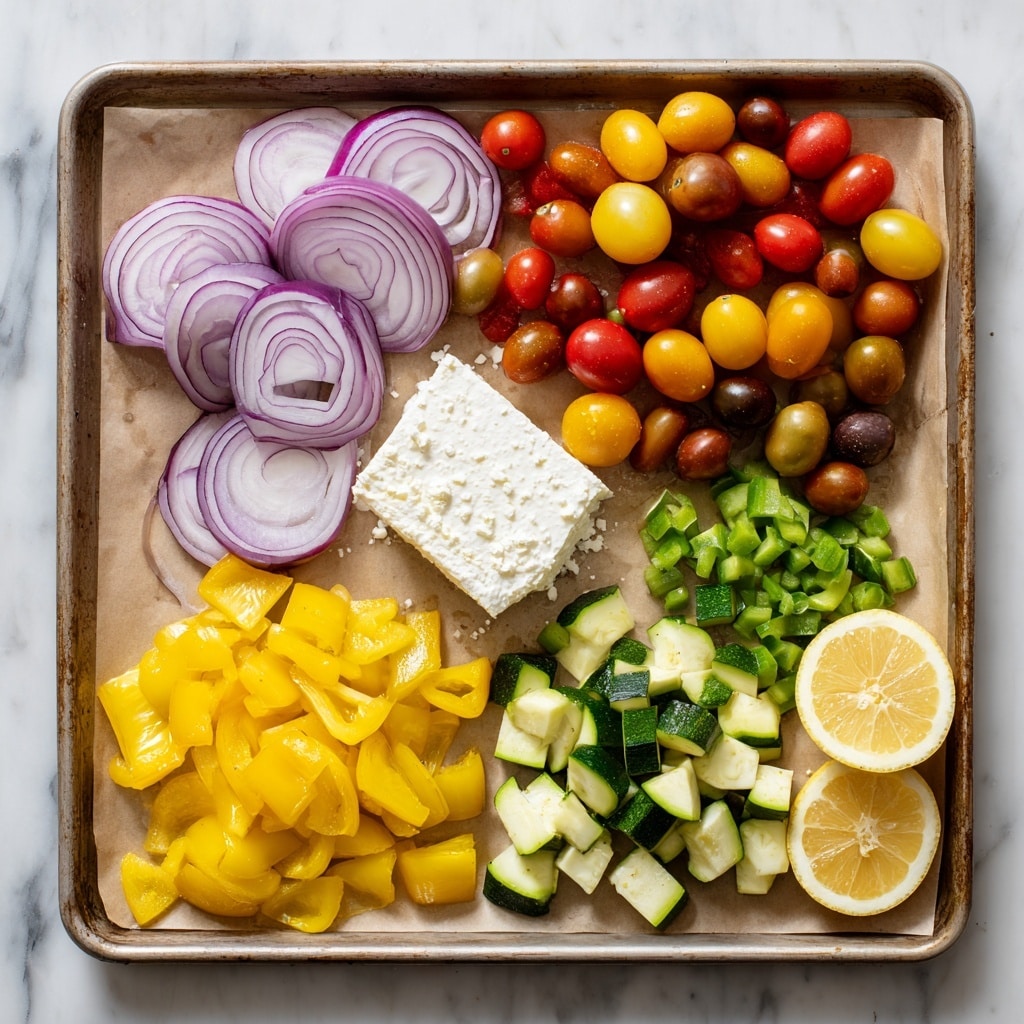 A white bowl filled with three layers of food sits on a white marbled texture surface; the bottom layer is light yellow curly pasta with a firm texture, the middle layer has chunky pieces of green zucchini, orange bell pepper, and leafy dark green arugula, while the top layer shows roasted red tomatoes and thin slices of purple onion with specks of white crumbled cheese scattered throughout, a silver fork rests inside the bowl on the right side. photo taken with an iphone --ar 4:5 --v 7