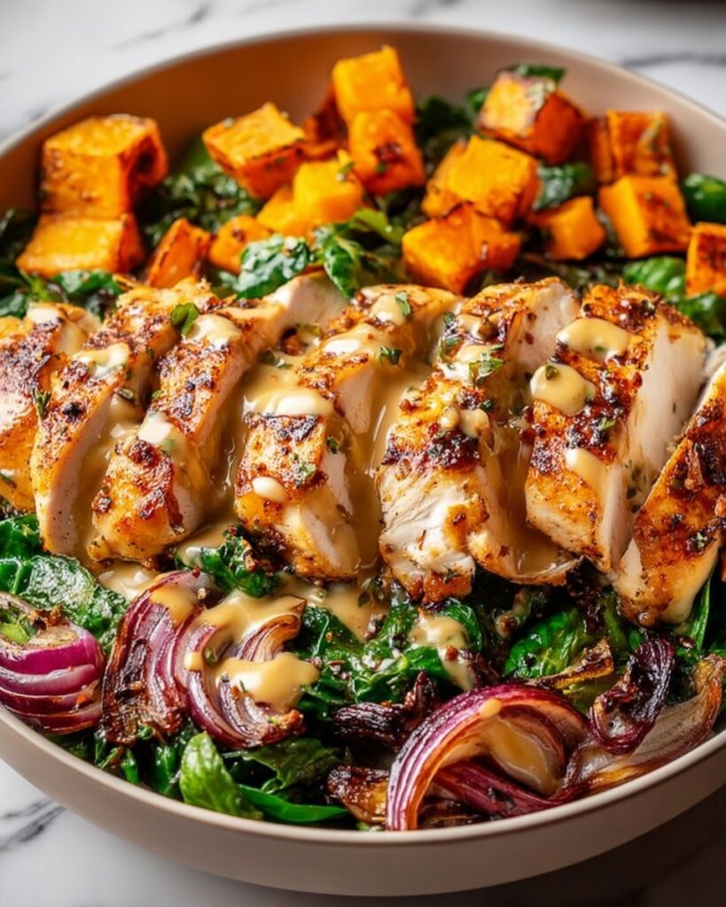 Maple Dijon Chicken and Sweet Potato Bowls Recipe