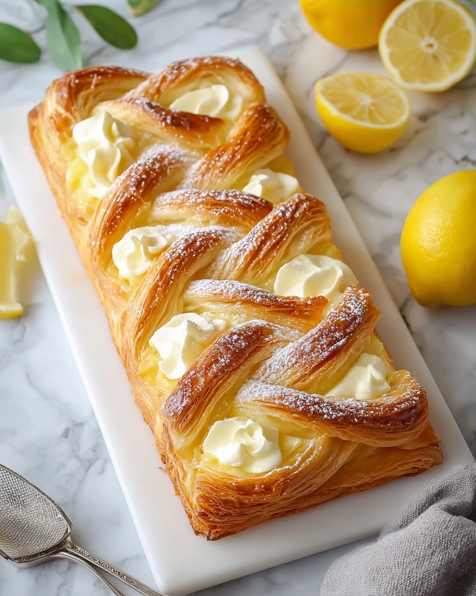 Lemon Cream Cheese Puff Pastry Braid Recipe