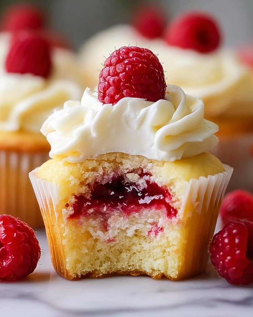 Raspberry Lemon Cream-Filled Cupcakes Recipe