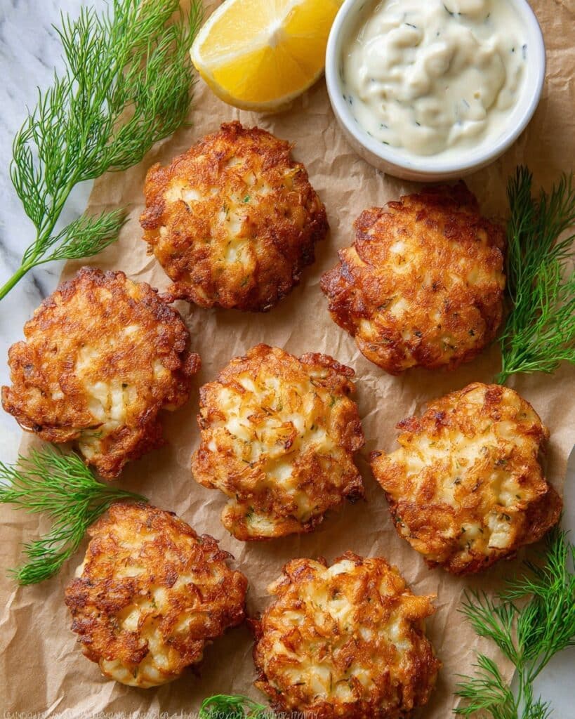 Cheesy Chicken Fritters with Dill and Garlic Aioli Recipe