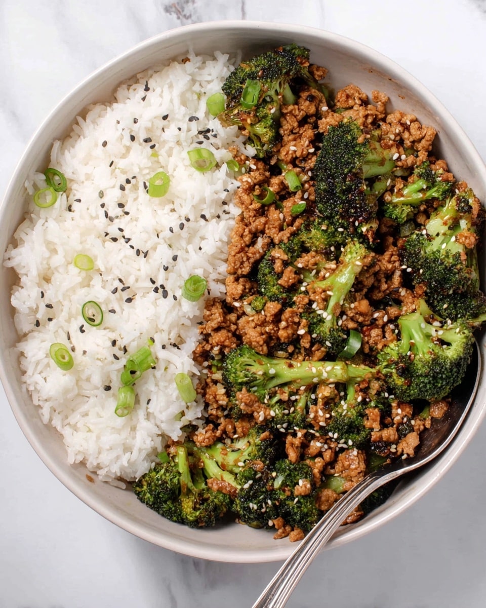 Honey Sriracha Ground Chicken and Broccoli Recipe