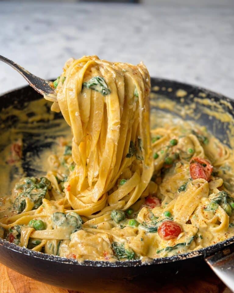 One Pot Creamy Pesto Pasta Recipe