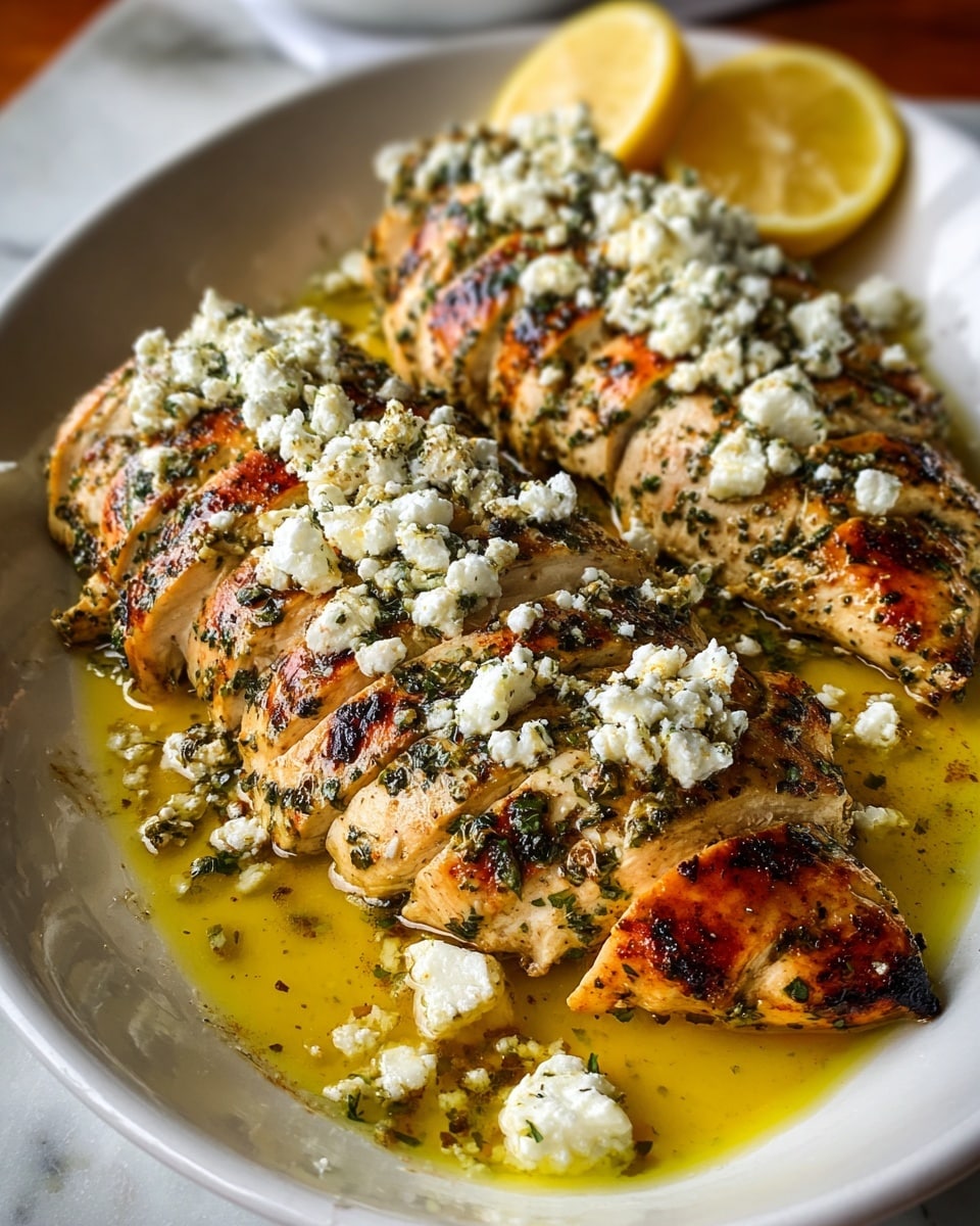 Greek Chicken with Lemon and Feta Recipe
