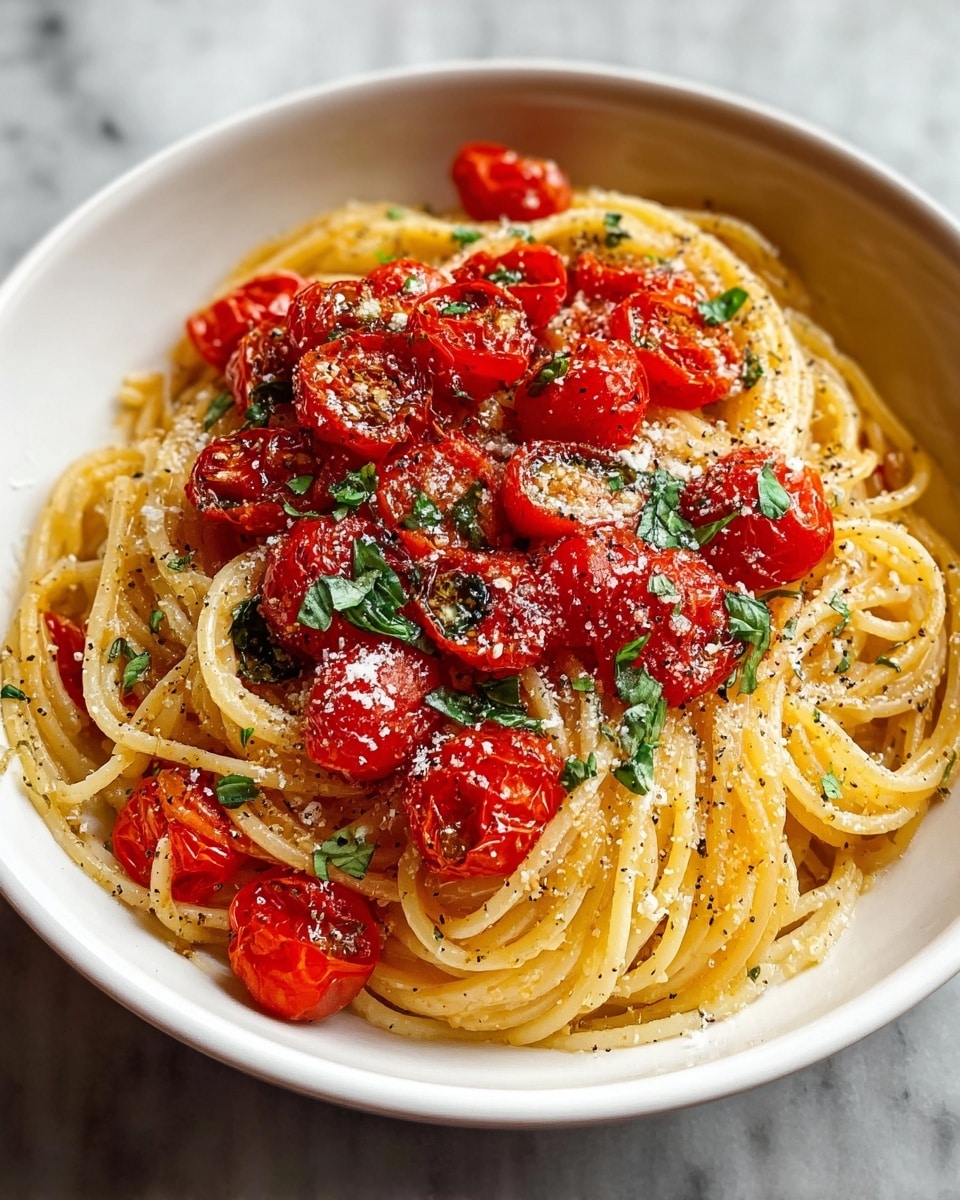 Creamy Fresh Tomato Garlic Pasta Recipe