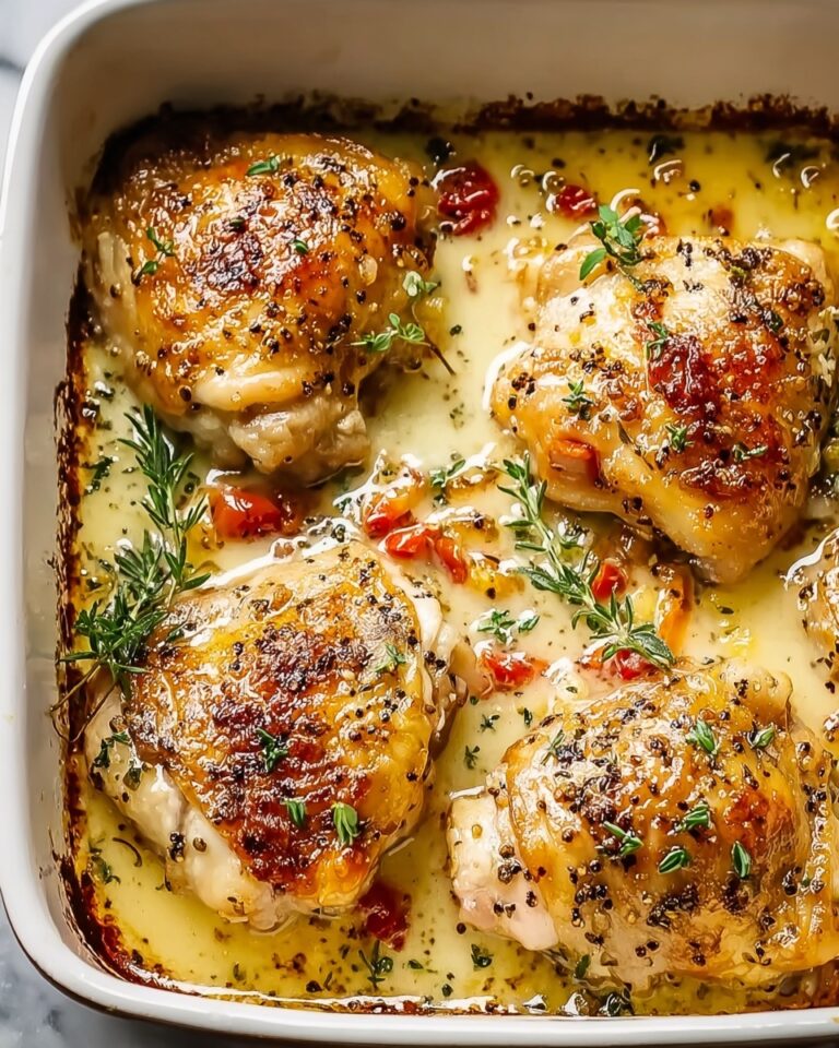 Creamy Oven Baked Chicken Thighs Recipe