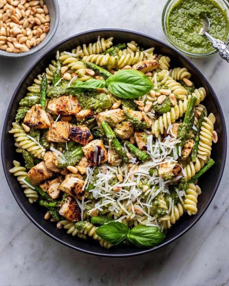 Grilled Chicken and Asparagus Pesto Pasta Recipe