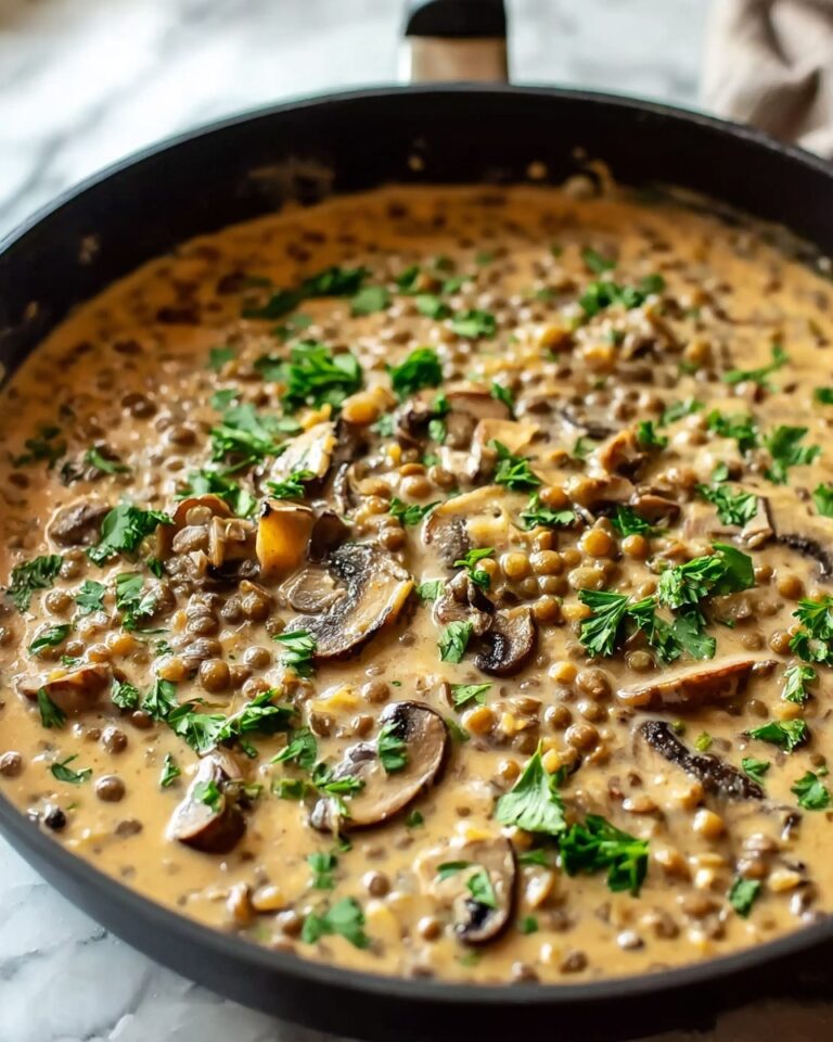 Lentil Mushroom Stroganoff: A Creamy Comfort Dish! Recipe