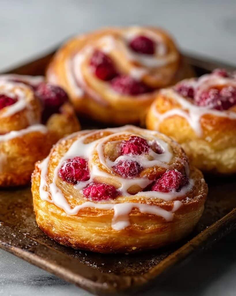 Sourdough Discard Raspberry Cream Cheese Danishes Recipe