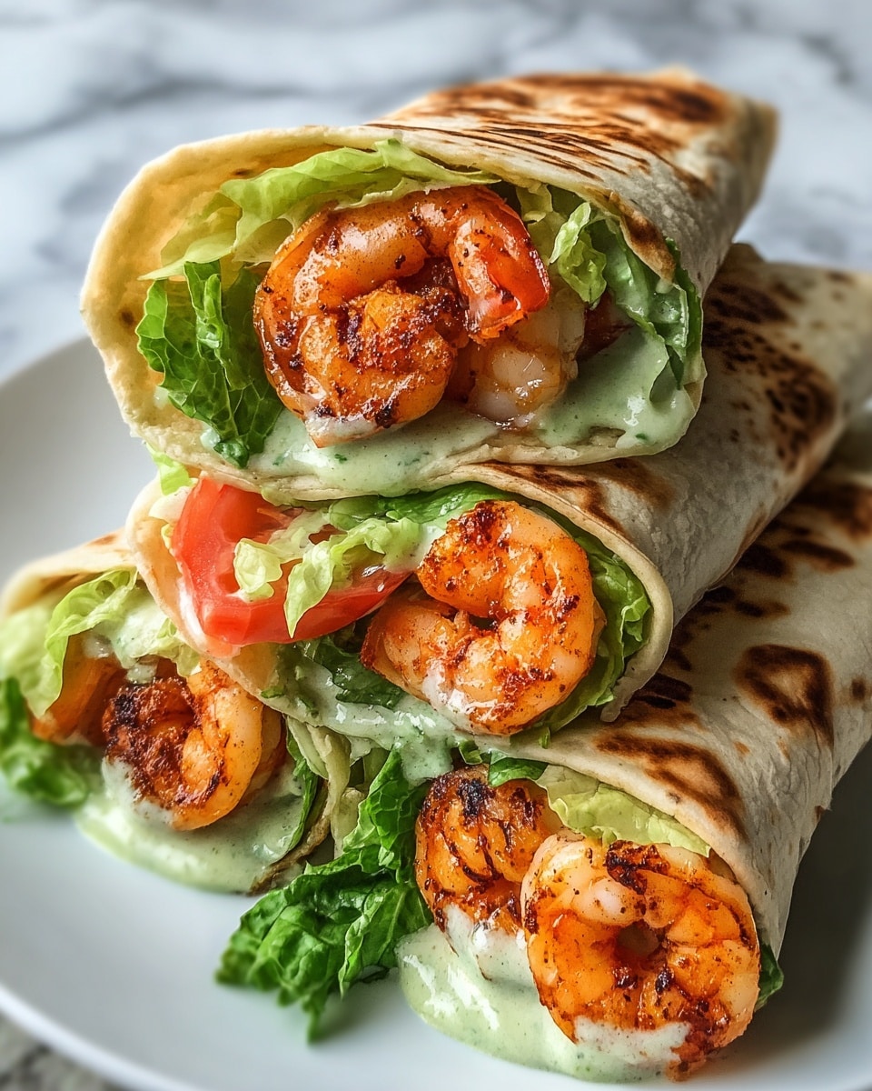 Grilled Cajun Shrimp Caesar Wraps Recipe