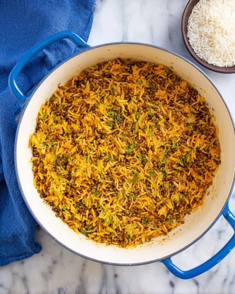 Easy Mediterranean Lentils and Rice Recipe